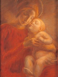 子供とマリア 作： Gaetano Previati