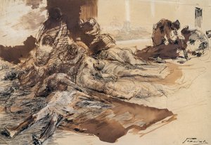 ペストの研究 作： Gaetano Previati
