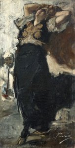 トルコのダンサーとしてのアーティストの妻。 作： Gaetano Previati