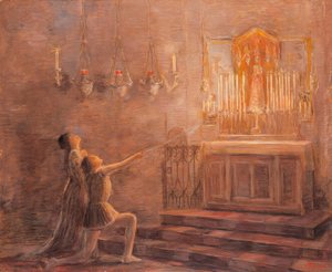 ロレートのチャペルにあるウゴとパリジーナ 作： Gaetano Previati