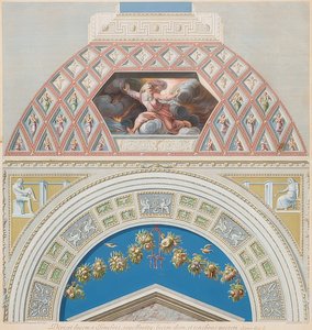 ベゼルと神のあるアーチ型のフィールドは、光と闇を分けています。 1774？ 作： Gaetano Savorelli
