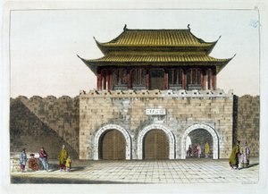北京の皇居（紫禁城）の門-フェラリオ編「古代と現代の衣装」より。ミラノ 作： Gaetano Zancon