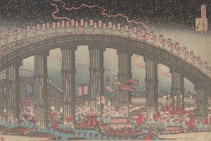 1834年の大坂天満宮。 作： Gakutei