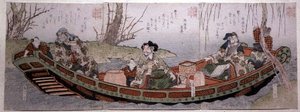 仙台グループのトリプティク。蜀の国の三英傑 1818～30年頃（木版画） 作： Gakutei Harunobu