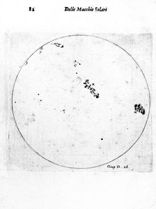 ガリレオによる黒点の観測、1613 年