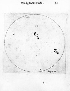 太陽黒点のガリレオ観測、1613