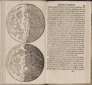 本のリーフSidereus Nuncius Sidereal Messenger by Galileo Galilei、1610 作： Galileo Galilei