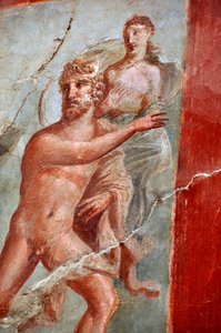ヘルクラヌムのアウグステール学院（フレスコ画）のフレスコ画の詳細 作： Gallo Roman