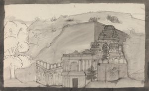 Interior de um Ellora Cave Temple 作： Gangaram Chintaman Tambat