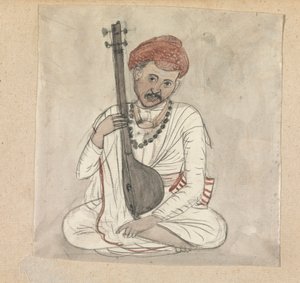 Homem com um instrumento de cordas 作： Gangaram Chintaman Tambat