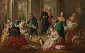 アフタヌーンティー 午後のおやつ、1778年。 作： Garemijn