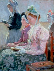 日曜の朝、c1900 作： Julius Garibaldi Melchers