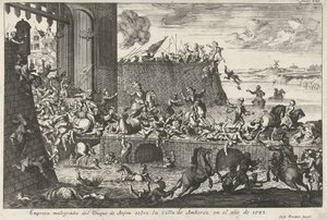 Franse Furie te Antwerpen、1583年より 1583年のアントワープの町でのアンジュー公の失敗した事業（オブジェクトのタイトル） 作： Gaspar Bouttats