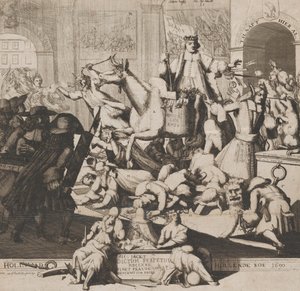 オランダの走る牛 オランダの走る牛、1690年。 作： Gaspar Bouttats