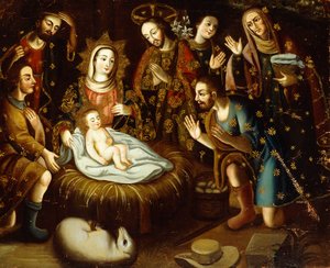 羊飼いの礼拝、 作： Gaspar Miguel de Berrio