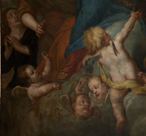 教区教会 (Sint-Walburgakerk)。 ペインティング。 ガスパール・ド・クライヤー。 1652 作： Gaspar De Crayer