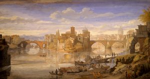 ガスパル・ヴァン・ウィッテル作「テベレ島」（1652-1736年頃