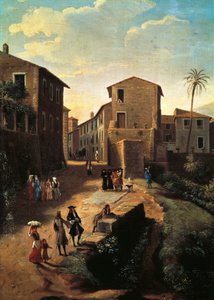 ガスパル・ファン・ウィッテル（1652年または1653年～1736年）作「チボリの眺望」、詳細