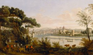 フィレンツェの景色 作： Gaspar van Wittel