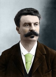 Guy de Maupassant (1850-1893), フランスの作家 by Nadar.