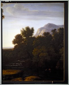 イタリアの風景、詳細、未定 作： Gaspard Poussin Dughet