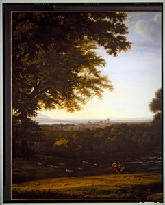 イタリアの牧歌的な風景、詳細、未定 作： Gaspard Poussin Dughet