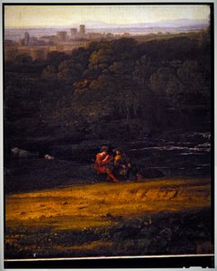 イタリアの牧歌的な風景、詳細、未定 作： Gaspard Poussin Dughet