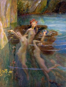 水のニンフ 作： Gaston Bussiere