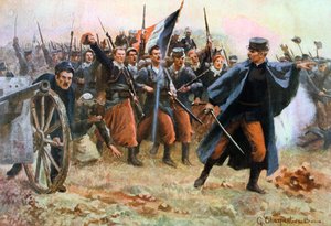 1914年のもの：1914年、フランスの野蛮人に直面。 作： Gaston Charpentier Bosio