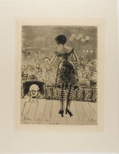 アソモワールの皿（舞台上の歌手とプロンプター） 作： Gaston La Touche