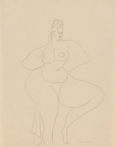 （ドレープを持つヌードダンサー） 作： Gaston Lachaise