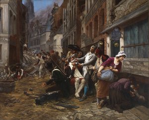 リール包囲戦のエピソード、1792 年、1891 年。 作： Gaston Theodore Melingue