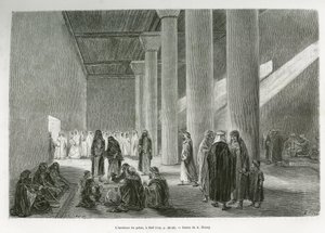 サウジアラビアのヘイルにあるムハンマド・イブン・アブドゥラ・アル・ラシッド首長（1872-1897）の宮殿内。1878年から1879年に『Tour du mo』誌に掲載されたアンナ・ブラント女史による「アラブ民族発祥の地、ネジェッドのペレリネージ」の物語を説明するためのG.Vuillierによるエングレーヴィング。 作： Gaston Vuillier