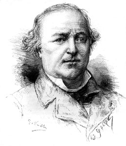 フランスの弁護士 Maitre Charles Lachaud (1817-1882)の肖像。1882年12月16日付「Le Monde Illustré」1342号に掲載されたVuillierの版画。 作： Gaston Vuillier