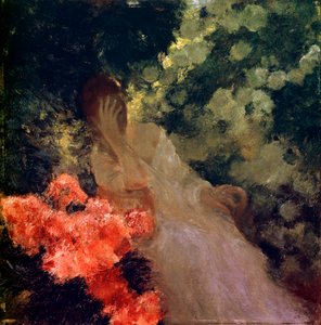 庭で、1898。 作： Gaston de Latouche