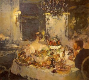 シャンパーニュ」ガストン・ラ・トゥーシュ（1851-1913）作、油彩・キャンバス