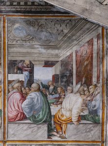 「キリストの生涯と受難」より「最後の晩餐」の詳細 作： Gaudenzio Ferrari