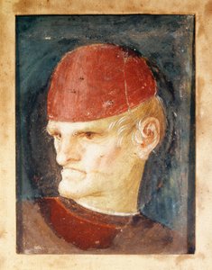 イタリア、ヴァラッロ、頭部のフレスコ画の断片 作： Gaudenzio Ferrari