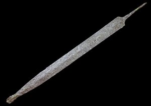 ガリアの芸術：鉄の槍、鉄器時代（紀元前400年）。サン・ジェルマン・アン・レイの古代博物館。