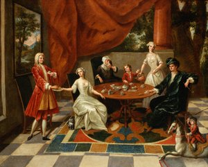 お茶を飲む優雅な家族 作： Gavin Hamilton