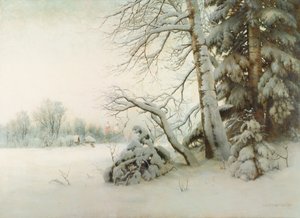 冬の朝、1901 作： Gavril Pavlovich Kondratenko