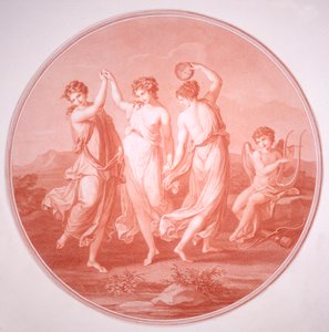 「三美神とキューピッド」、c1775-c1792。
