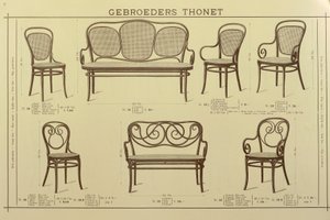 Thonet Brothersのチェアとソファのカタログ、オーストリア、図面 作： トーネット兄さん