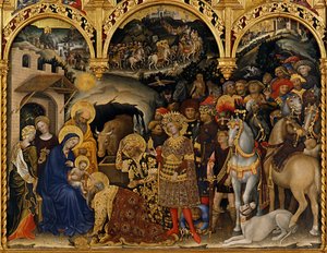 賢者の礼拝、1423 作： Gentile da Fabriano