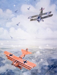 キャプテンバロンフォンリヒトホーフェンの最後の飛行、1920年頃（カラーリソ）