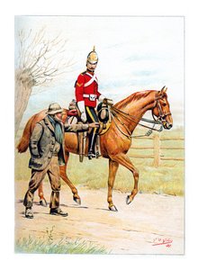 1st Royal Dragoons、c1890。 作： Geoffrey Douglas Giles