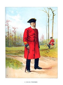 チェルシー年金受給者、c1890。 作： Geoffrey Douglas Giles