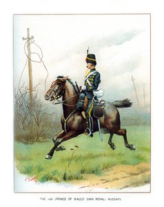 第10のプリンスオブウェールズがロイヤルハサーを所有、c1890。