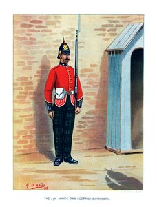 25th Kings Own Scottish Borderers、c1890。 作： Geoffrey Douglas Giles