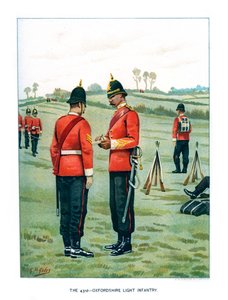第43オックスフォードシャー軽歩兵、c1890。 作： Geoffrey Douglas Giles